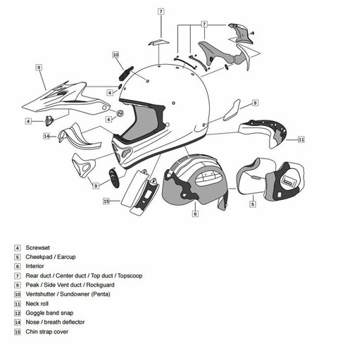 Arai penta pro 7mm peak - arai, size